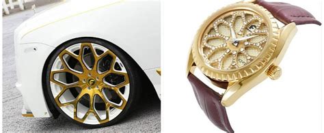 Forgiato Watches Have Gold Case And Crystal Encrusted Spinners