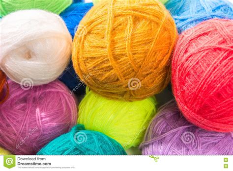 Colored Woolen Thread A Bunch Stock Image Image Of Fluffy Group