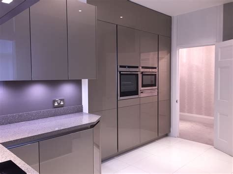 High Gloss Gray Cabinets From Our Range Bauformat Grey Cabinets