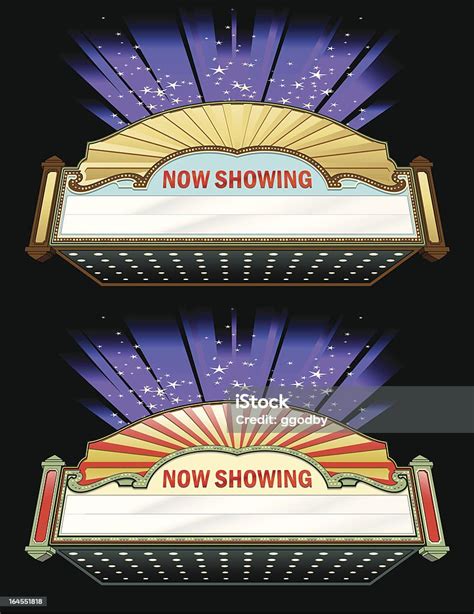 Movie Marquee Set Stock Illustration Download Image Now Istock