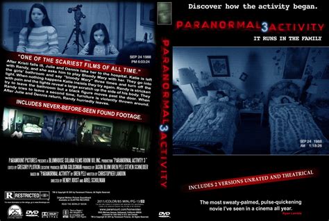 Paranormal Activity 3 Movie Dvd Custom Covers Paranormal Activity 3