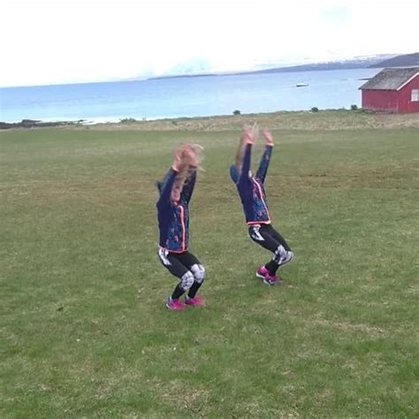 Twins Practice Gymnastics Outside Jukin Licensing