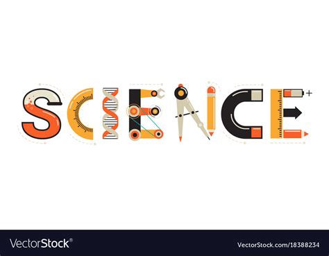 Science Banner Typography And Background Vector Image