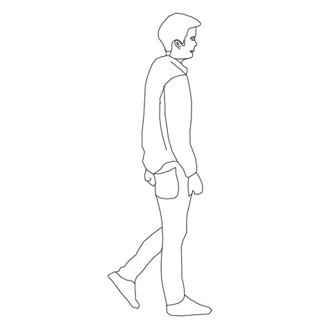 People Side View Drawing