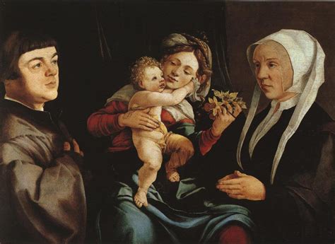 Madonna Of The Daffodils With Donors Epitaph Painting Jan Van Scorel