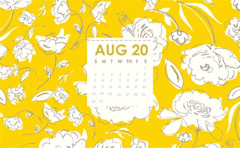 August 2020 Hd Cute Wallpaper Desktop Wallpaper Calendar Calendar