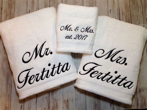 Free returns free shipping on orders $49+ 1000+ new arrivals dropped daily shop bath towels online. Mr. And Mrs. Bath Towel Set. Custom Embroidered ...