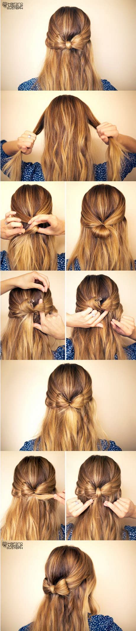 Cute below, you have step by step easy and quick braided hairstyle tutorials. Easy step by step hairstyles for long hair