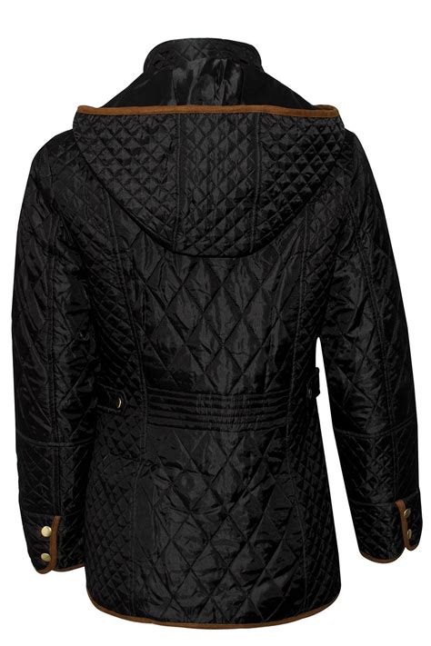 New Womens Plus Size Padded Quilted Hooded Winter Jackets 6 22