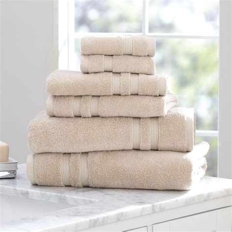 Mainstays Performance Solid Piece Bath Towel Set Papyrus Beige