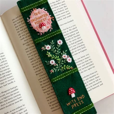 Pdf Downloadable Pattern The Enchanted Forest Bookmark Fabric And Ink