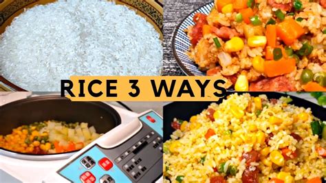 How To Cook Rice In 3 Ways Quick And Easy Rice Recipe Youtube