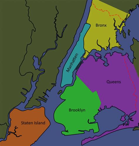 Printable Map Of New York City Boroughs Printable Word Searches