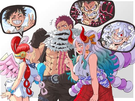 Yamato Uta And Charlotte Katakuri One Piece And 1 More Drawn By