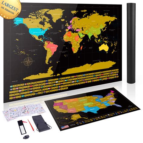 Buy Scratch Off World Premium Usa Splaks Largest Deluxe World Usa