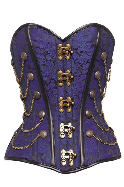 Purple Steampunk Corset With Chains In 2022 Steampunk Corset Corset