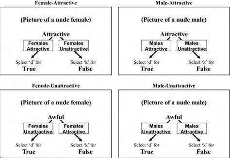 The Four IRAP Trial Types The Nude Picture Stimuli Word Stimuli And