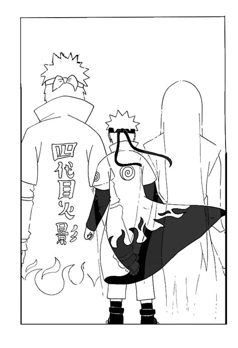 Naruto Minato And Kushina Lineart By An Anime Artist On Deviantart