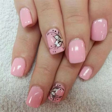 50 Creative Flower Nails Art For Your Valentines Day Pink Nail Art