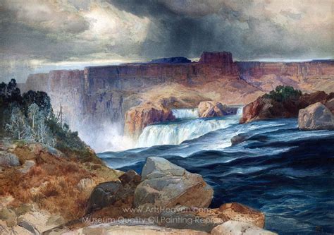 Thomas Moran Shoshone Falls Snake River Idaho Painting Reproductions