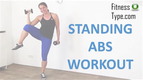 10 Minute Standing Abs Workout With Weights Standing Only Abs Toning Exercises Youtube