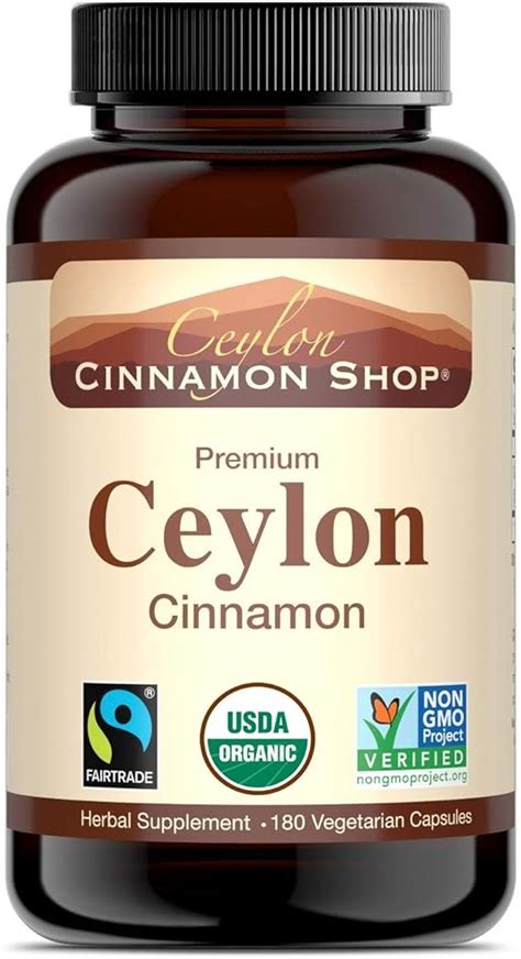 Organic Ceylon Cinnamon 100 Certified Supplement 180