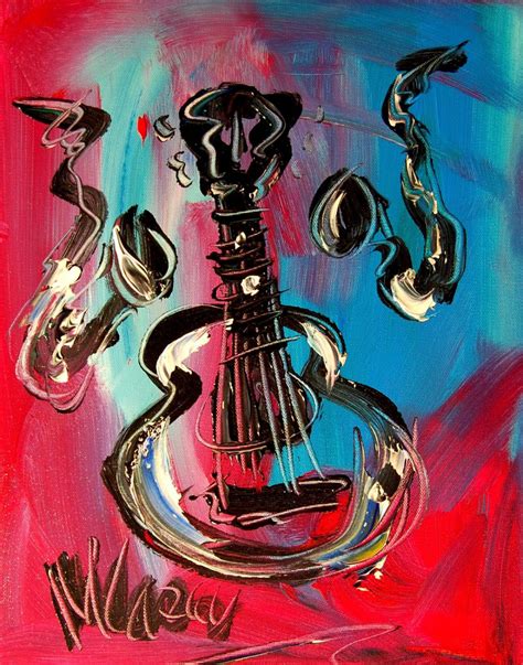 Guitar Flamenco Original Oil Painting Modern Abstract Gd98798