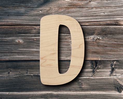 Letter D Wood Cutout Wooden Craft Shape Home Decor Laser | Etsy