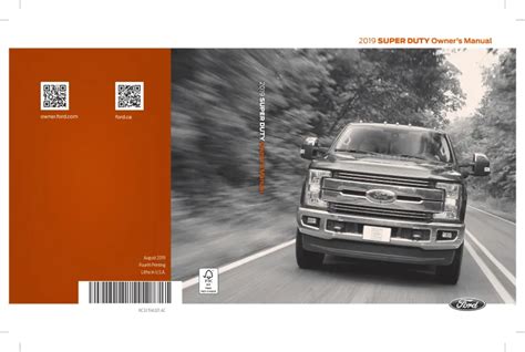2019 Ford Super Duty Owners Manual Ownersman