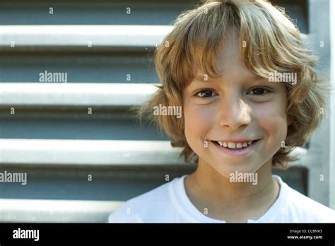 Smiling Boy Portrait Stock Photo Alamy