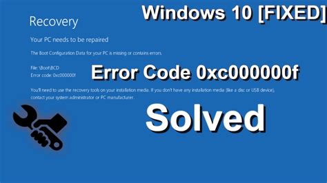 How To Fix 0xc00000f Windows 10 8 Best Ways To Fix 10 Error Code