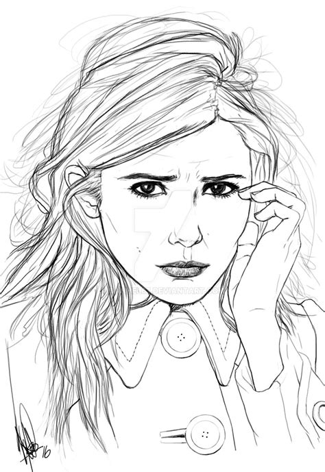Elizabeth Olsen Portrait Detailed Sketch By Danhel67 On Deviantart
