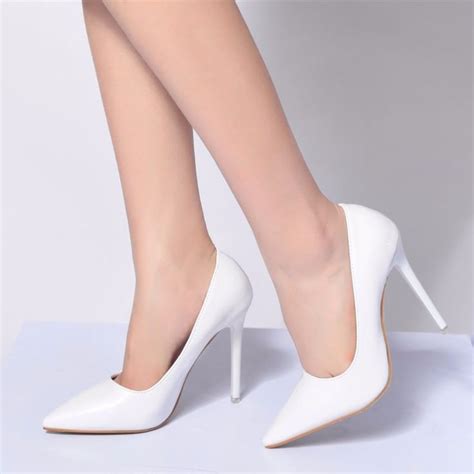 High Heel White Pumps Heels Patent Stilettos White Pumps Heels White High Heel Shoes Pumps