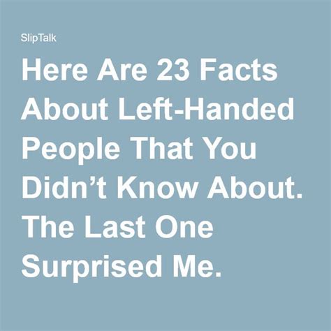 23 Facts About Left Handed People That You Didnt Know About Left