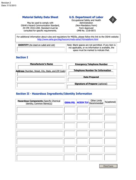 Osha Msds Printable Sheets Form Fill Out And Sign Printable PDF Template AirSlate