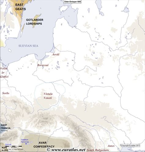 Euratlas Periodis Web Map Of The Oder Dnieper Area In 600
