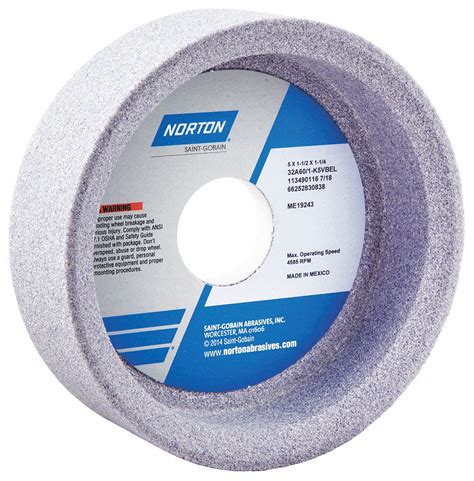 Norton Type 6 Aluminum Oxide Straight Cup Grinding Wheel 5 In 1 12