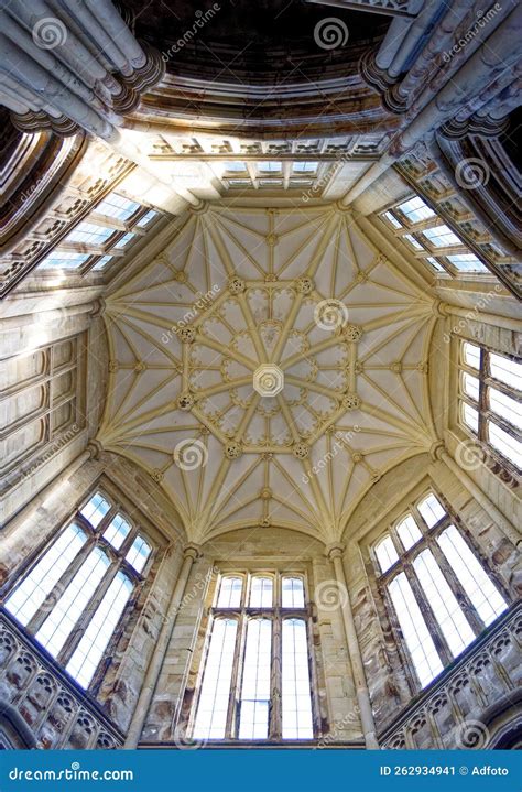 Stairhall Ceiling Inside Margam Castle Margam Country Park Editorial