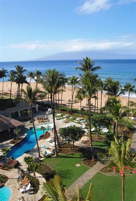 Aerial Of The Pool And Beach At The Kaanapali Alii The Grounds Are A