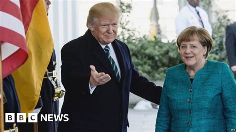 Donald Trump And Angela Merkel Hold A News Conference Bbc News