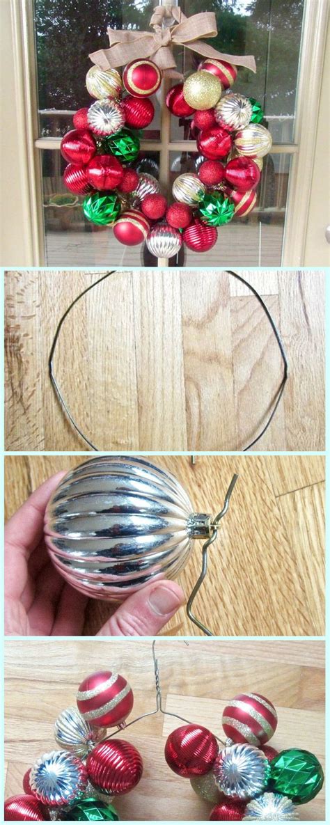 The diy burlap wreath is a quick project that is easy to make. Easiest Holiday Wreath | Easy christmas wreaths, Christmas ornament wreath, Christmas wreaths to ...