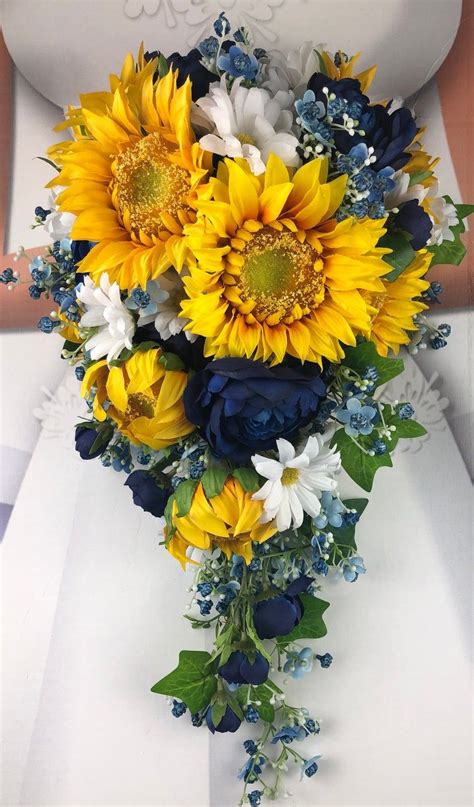 Royal Blue And Sunflower Wedding Cora