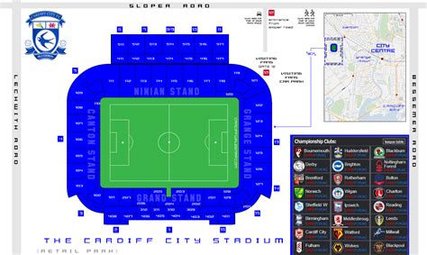 The cardiff city stadium (welsh: CARDIFF CITY FC - Map of the Cardiff City Stadium location