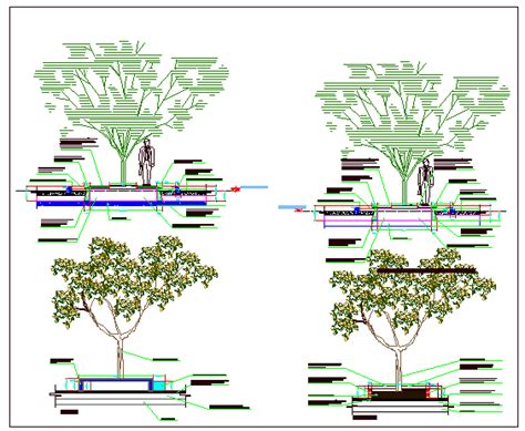 Tree Planting Details Of Garden Dwg File Cadbull