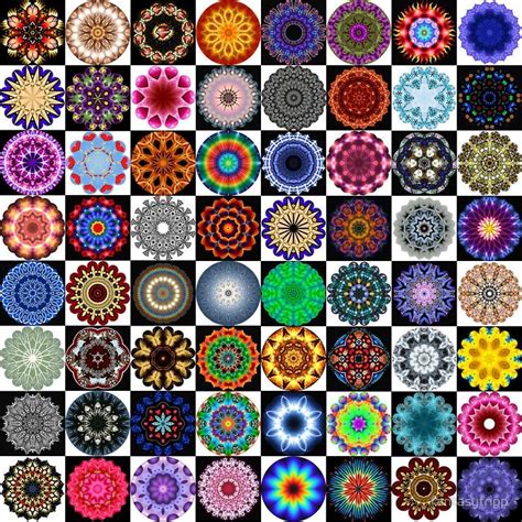 Collection Of Kaleidoscope Patterns Fractal Art Greeting Card Artist