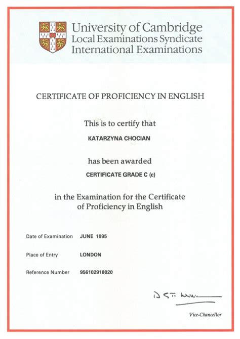 Certificate Of Proficiency In English University Of Cambridge