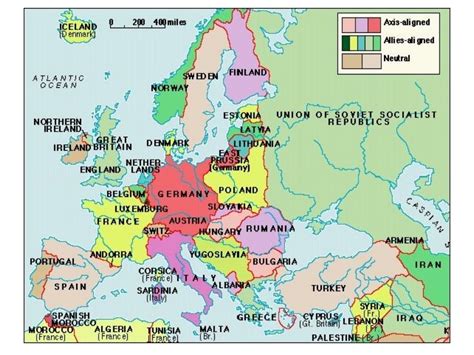 World War In Europe And North Africa Map Topographic Map Of Usa With States