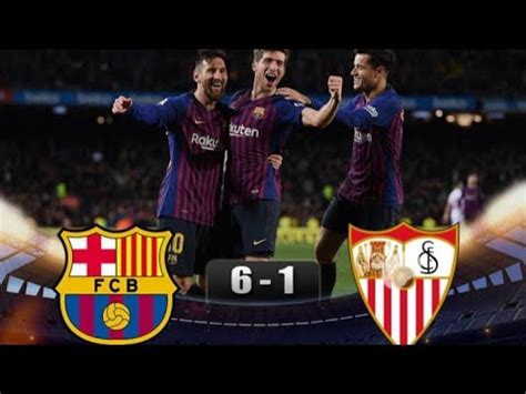 Sevilla offered little in reply as barcelona lifted the copa del rey trophy once again, becoming the first team to win it four times in a row since 1933 when. Barcelona Vs Sevilla 6 - 1 Semi final Copa del Rey // All ...