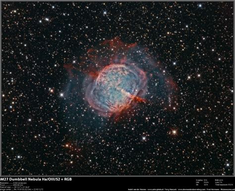 M27 Dumbbell Nebula Including Its Halo Astro Photo