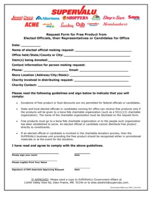 Fillable Online Bipac Request Form For Free Product From Elected